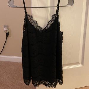 Black lace tank top